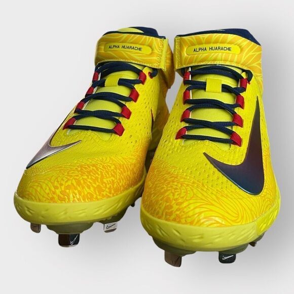 Nike Alpha Huarache Elite 4 Mid Baseball Cleats Acuna FZ3466-700 Mens size 12.5 - Picture 3 of 12